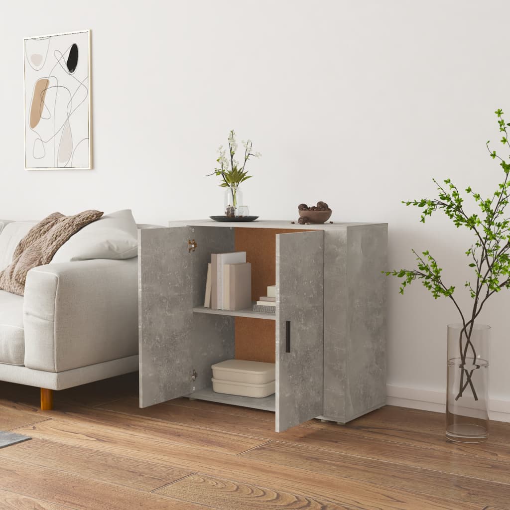 Credenza Grigio cemento 80x33x70 cm MDF