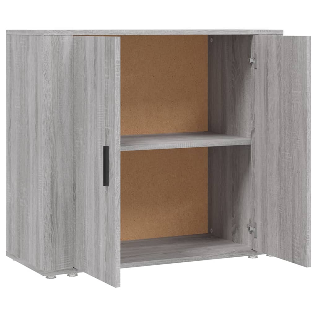 Credenza Sonoma grigia 80x33x70 cm MDF