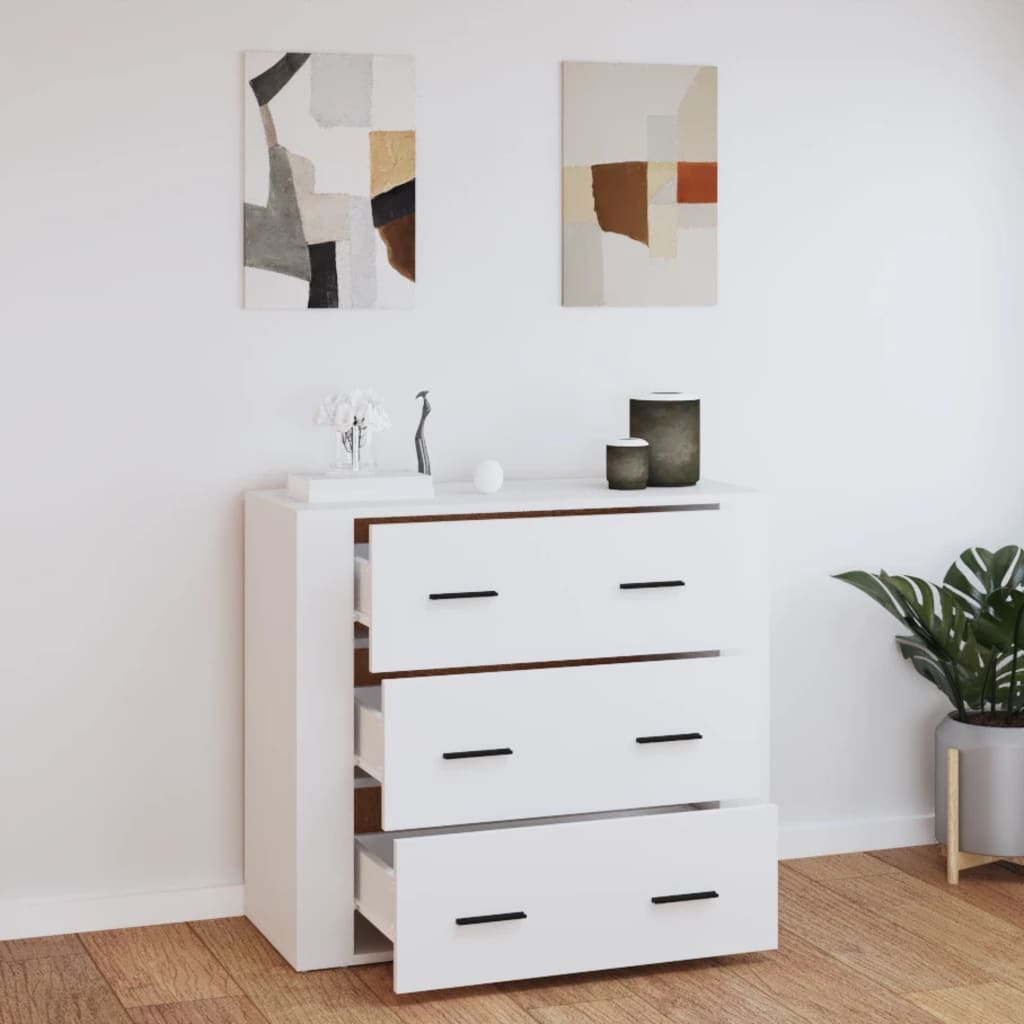 Credenza bianca 80x33x70 cm MDF