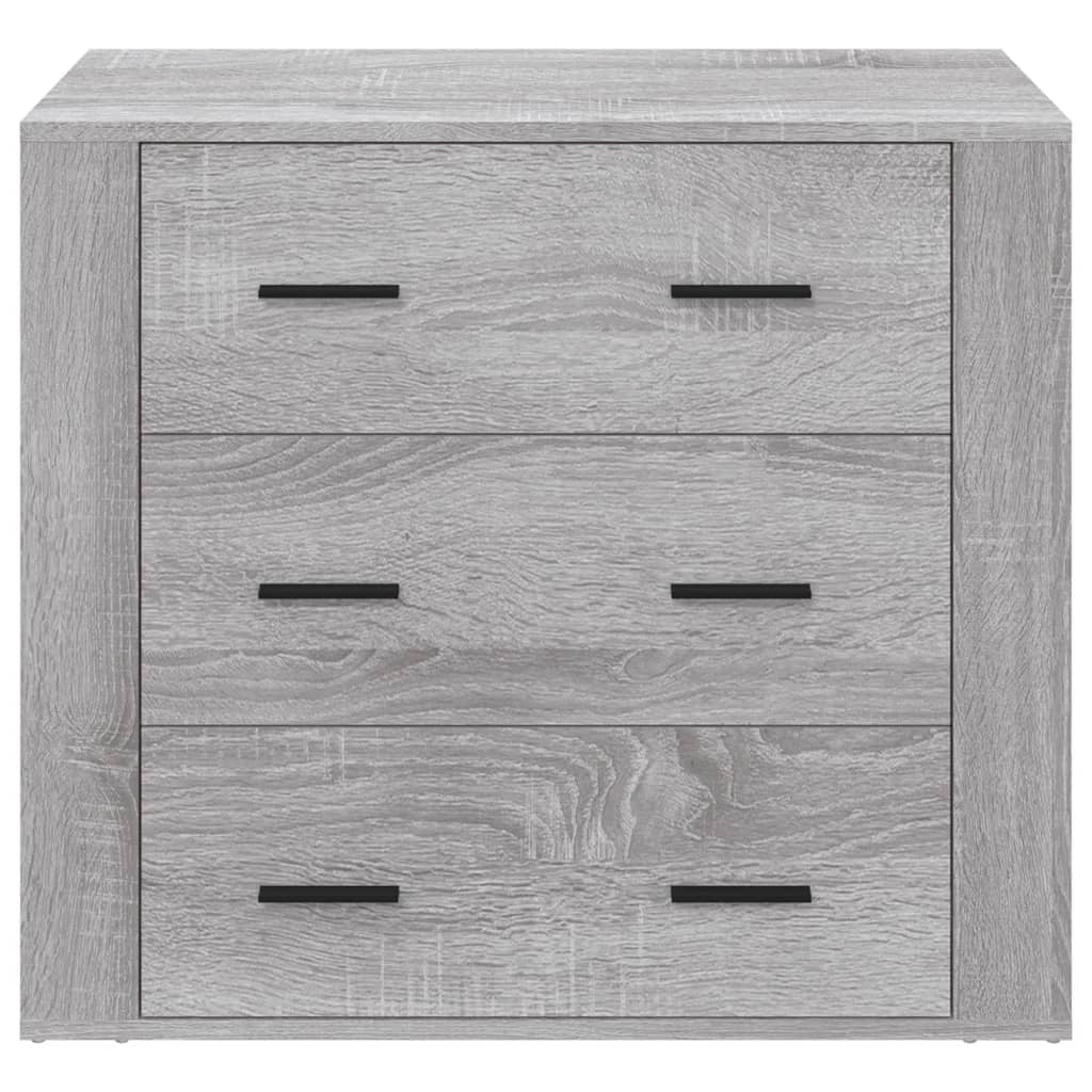 Credenza Sonoma grigia 80x33x70 cm MDF