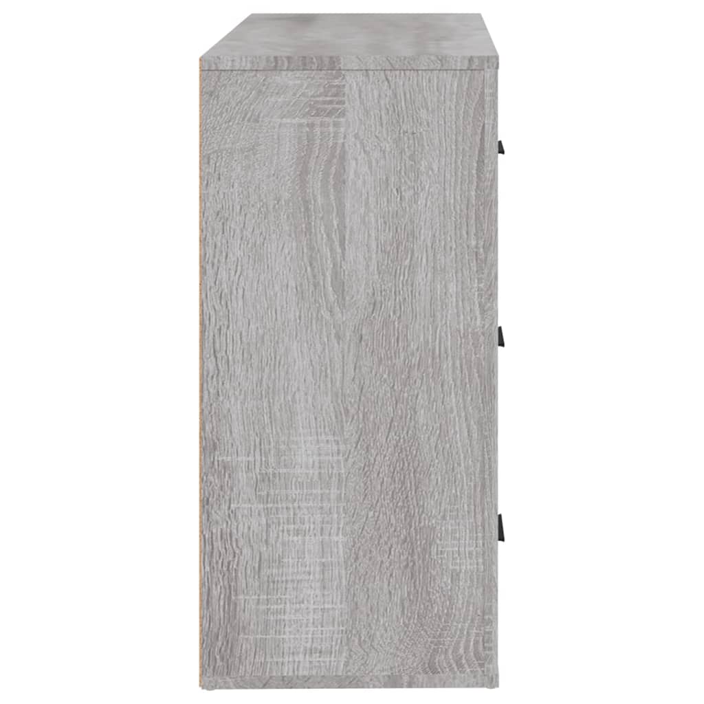 Credenza Sonoma grigia 80x33x70 cm MDF