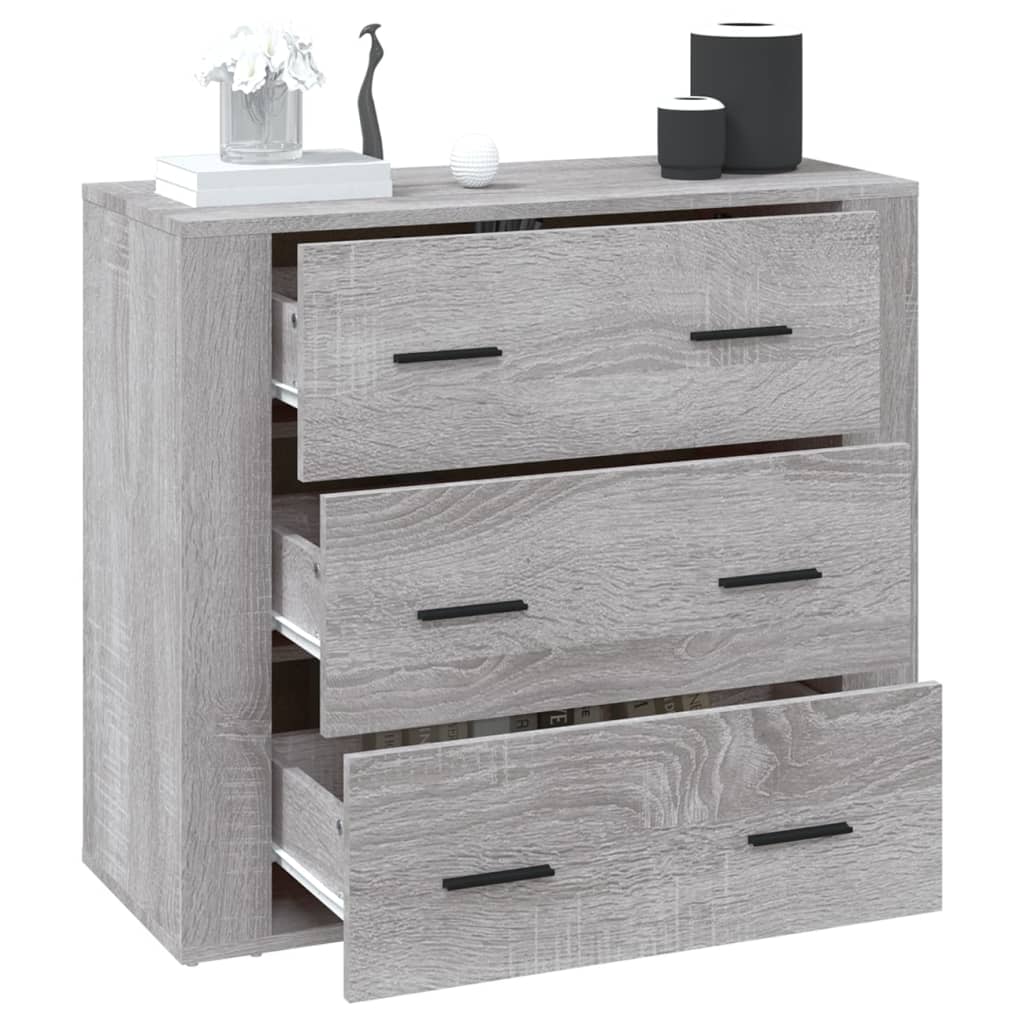 Sonoma Grey Buffet 80x33x70 cm Engineering Holz