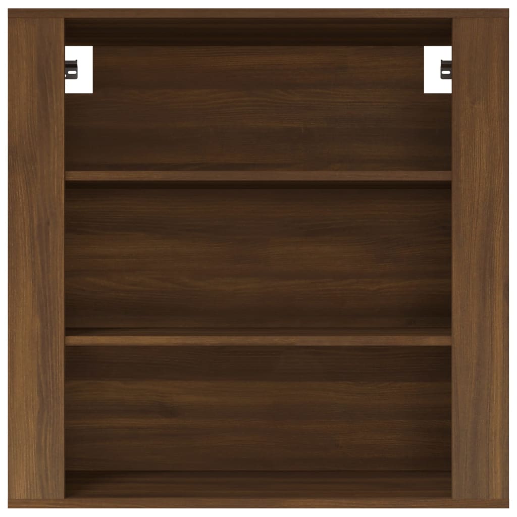 Brown oak wall cabinet 80x33x80 cm engineering wood