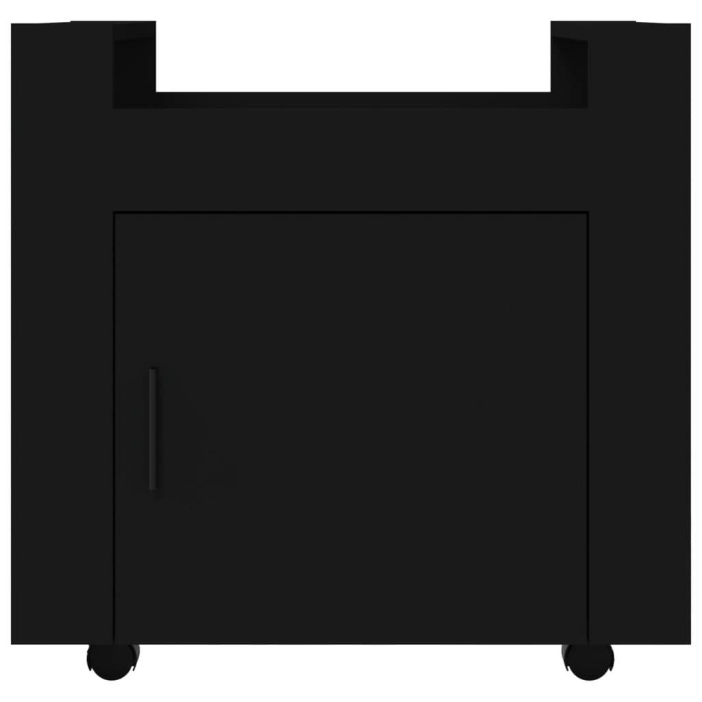 Carrello per ufficio nero 60x45x60 cm ingegneristica legna