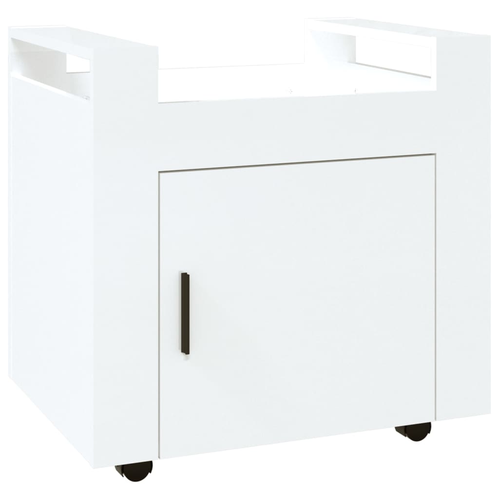 Brilliant white office cart 60x45x60 cm Engineering wood