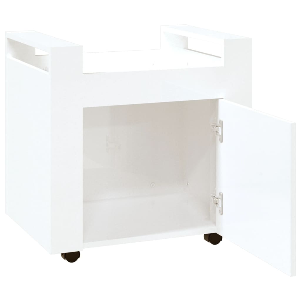 Brilliant white office cart 60x45x60 cm Engineering wood