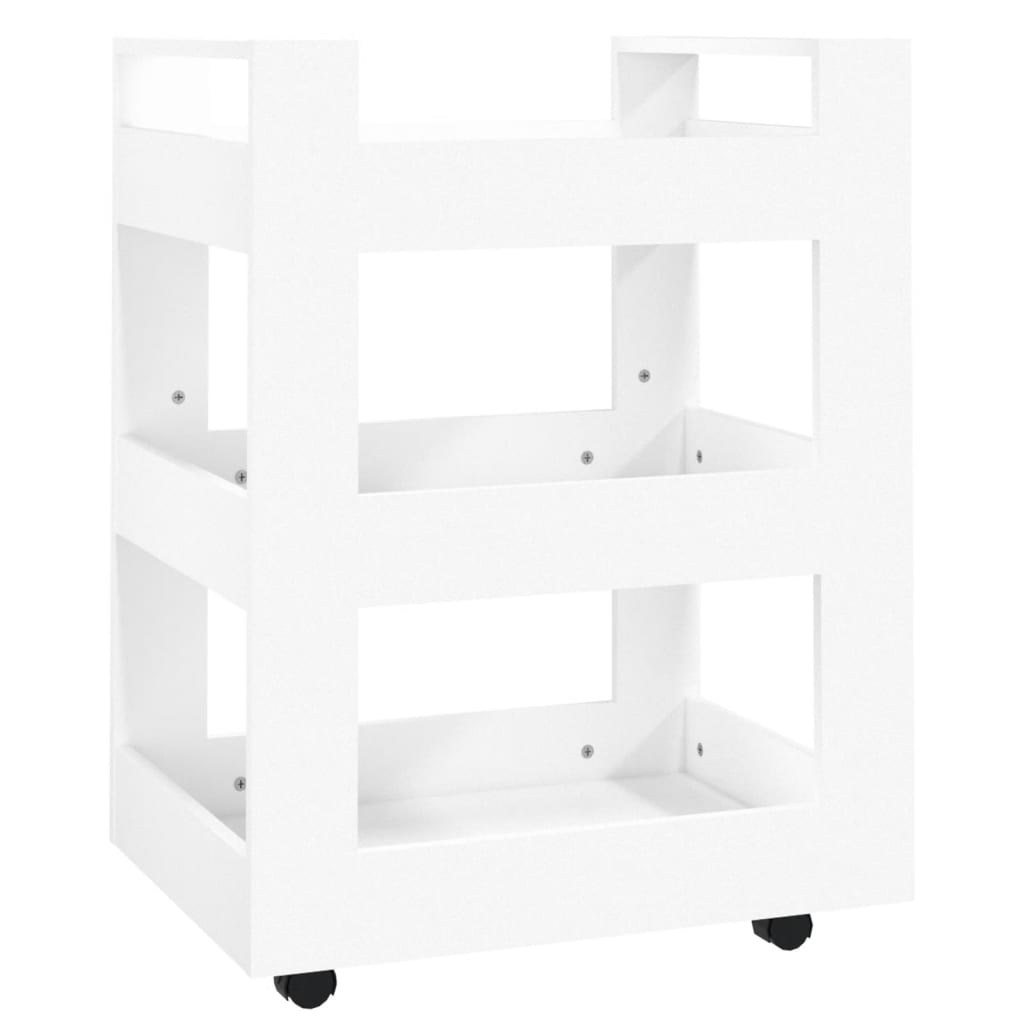 White kitchen cart 60x45x80 cm Engineering wood