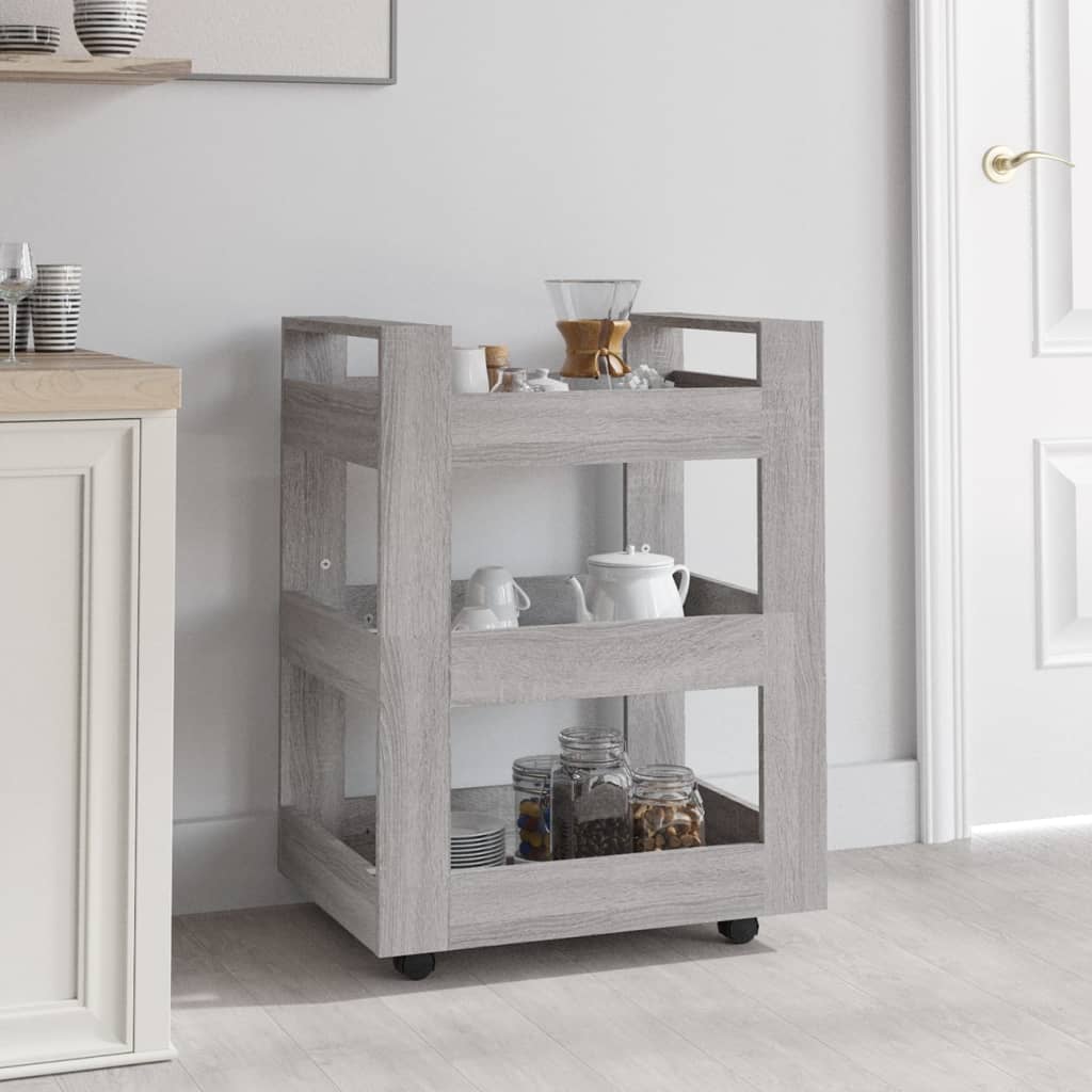 Sonoma gray kitchen cart 60x45x80 cm engineering wood