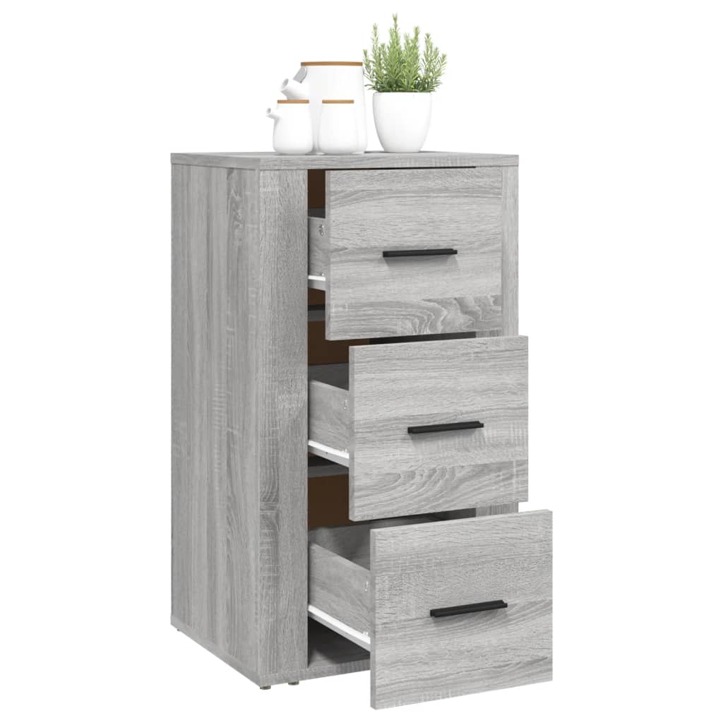 Credenza Sonoma grigia 40x33x70 cm MDF