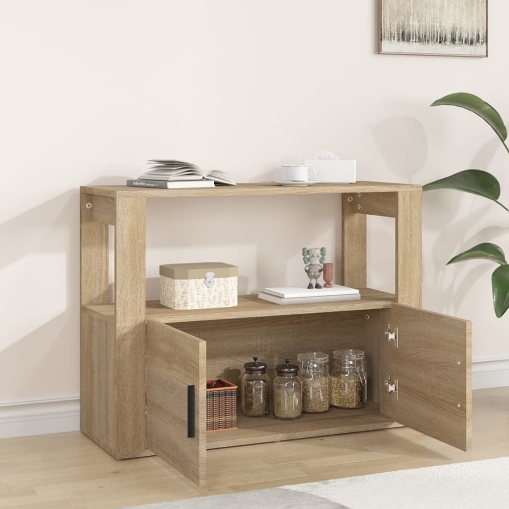 Buffet Chêne sonoma 80x30x60 cm Bois d'ingénierie