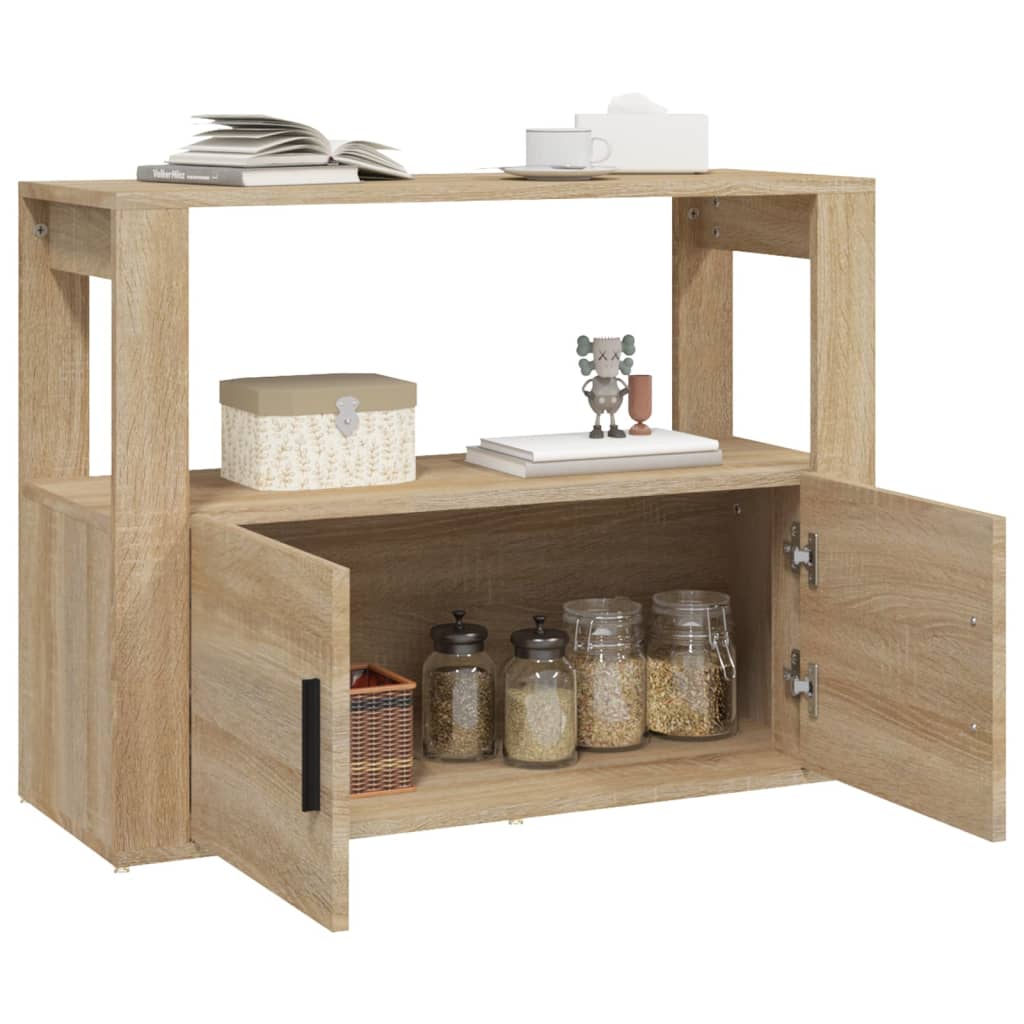 Buffet Chêne sonoma 80x30x60 cm Bois d'ingénierie