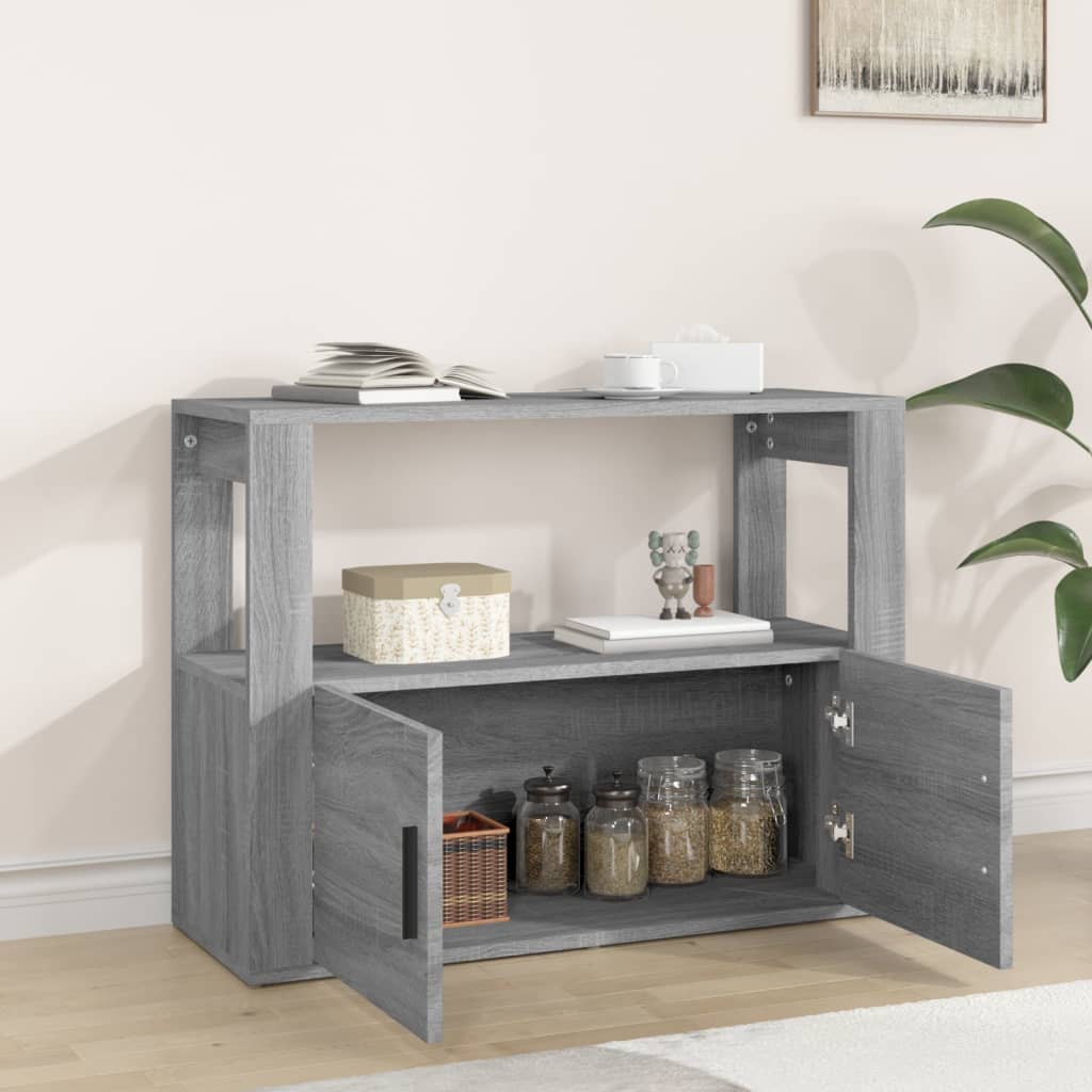 Buffet Sonoma gris 80x30x60 cm Bois d'ingénierie