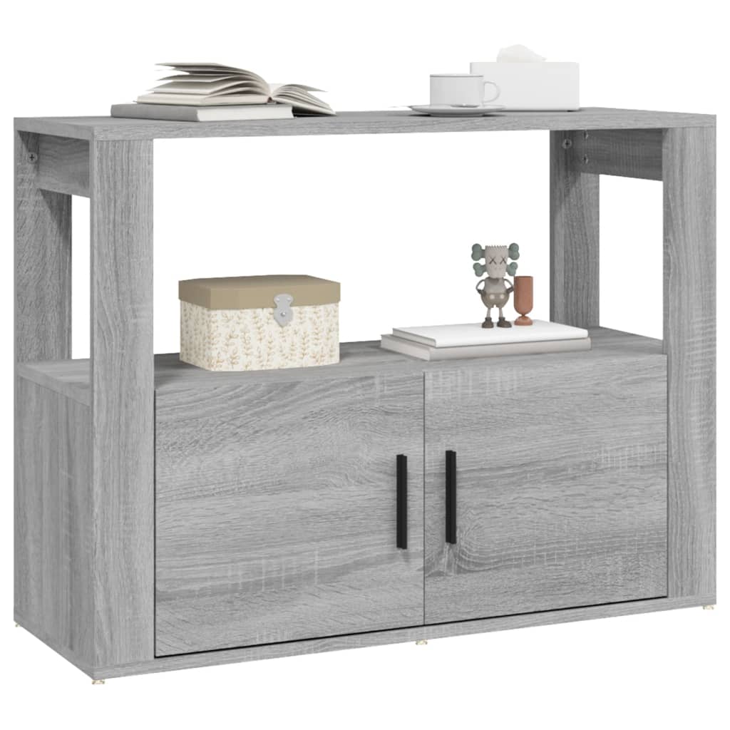 Credenza Sonoma grigia 80x30x60 cm MDF