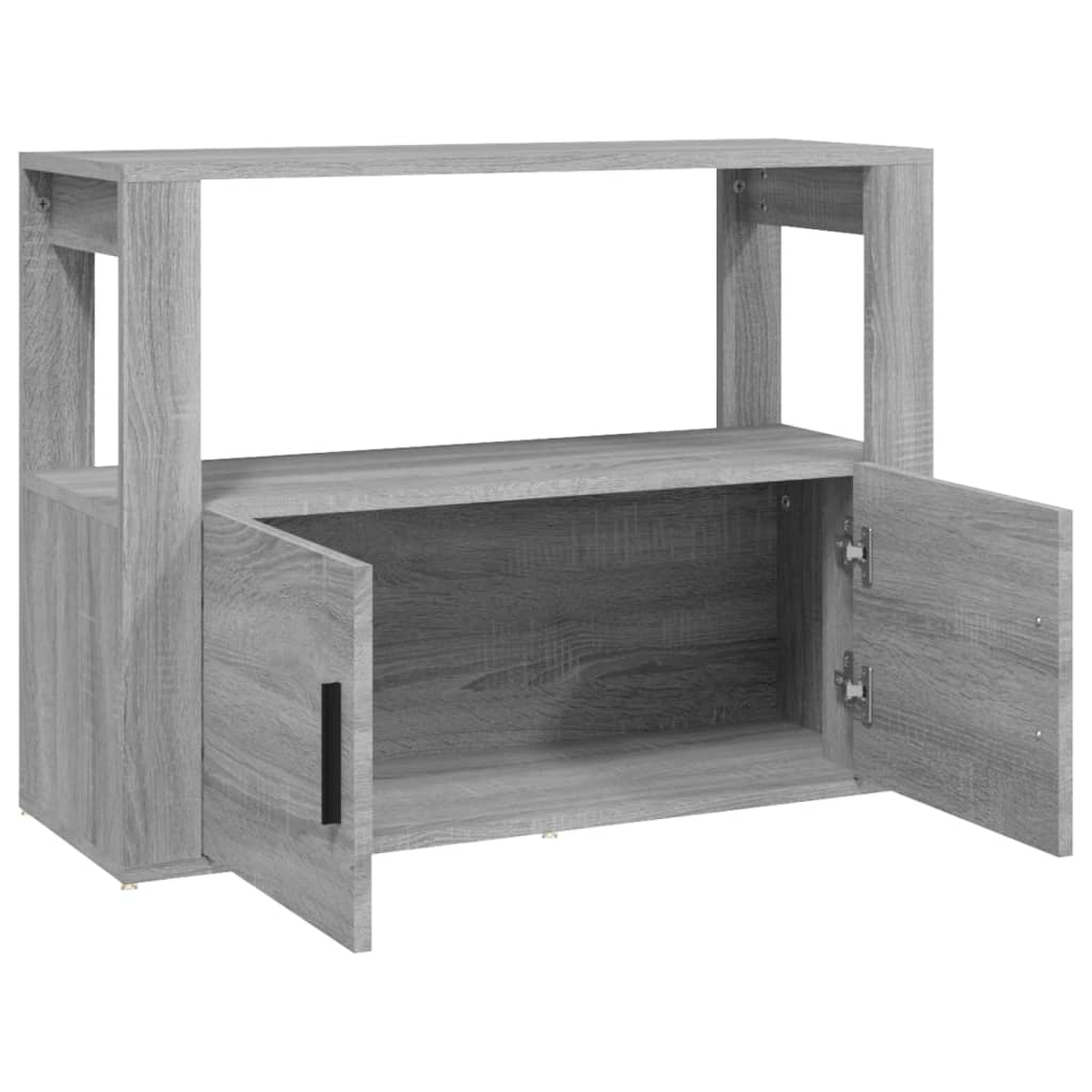 Credenza Sonoma grigia 80x30x60 cm MDF