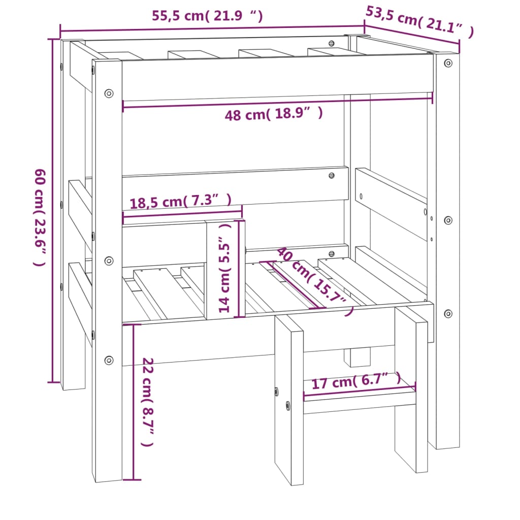 Sonoma gray buffet 80x30x60 cm engineering wood