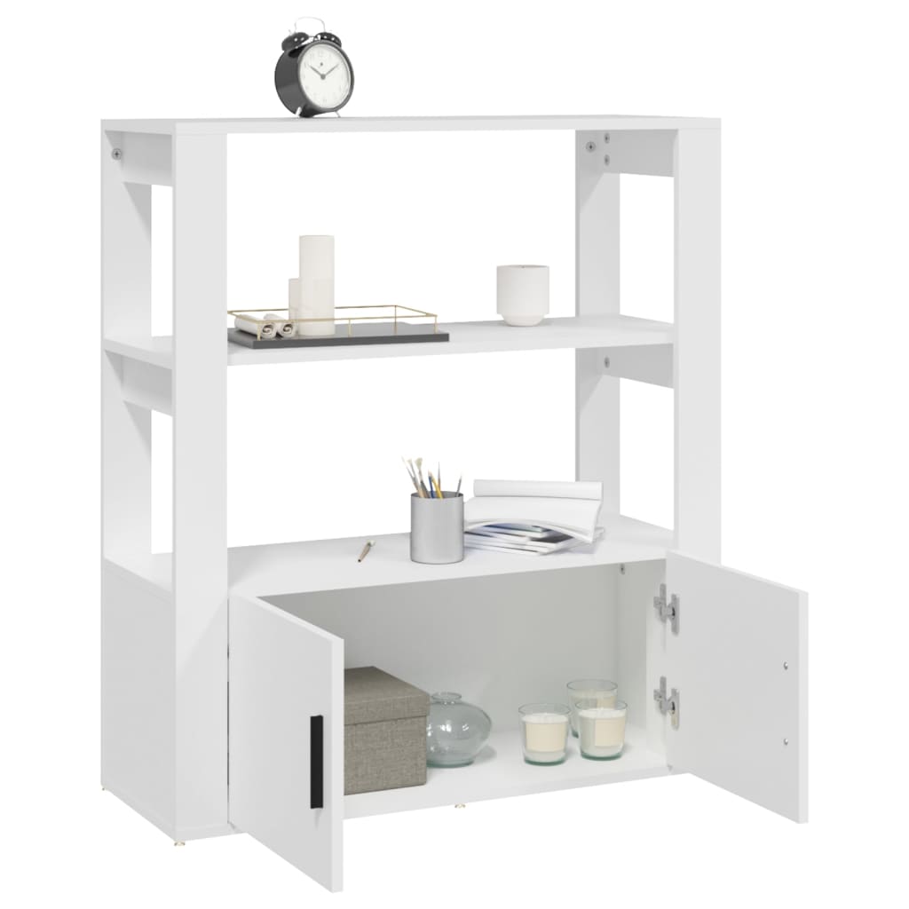 White buffet 80x30x90 cm Engineering wood