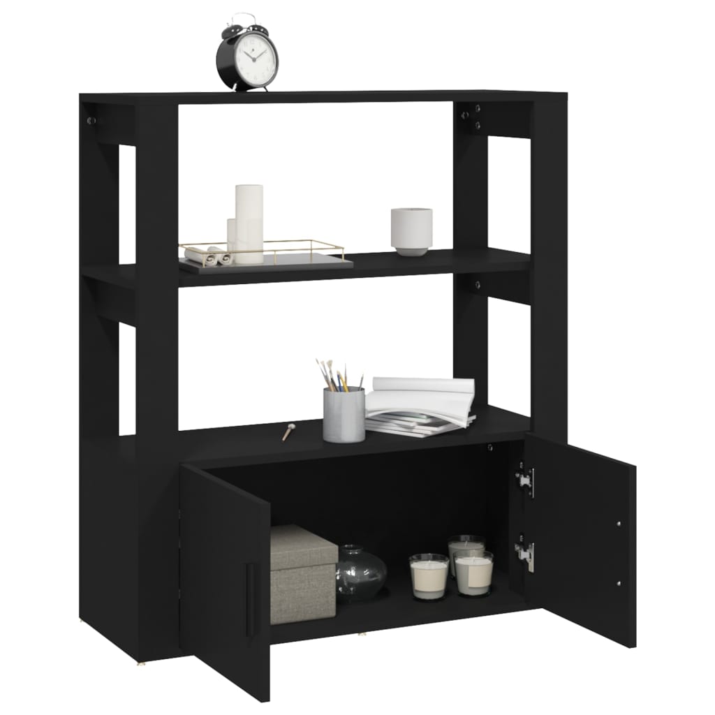 Black buffet 80x30x90 cm Engineering wood