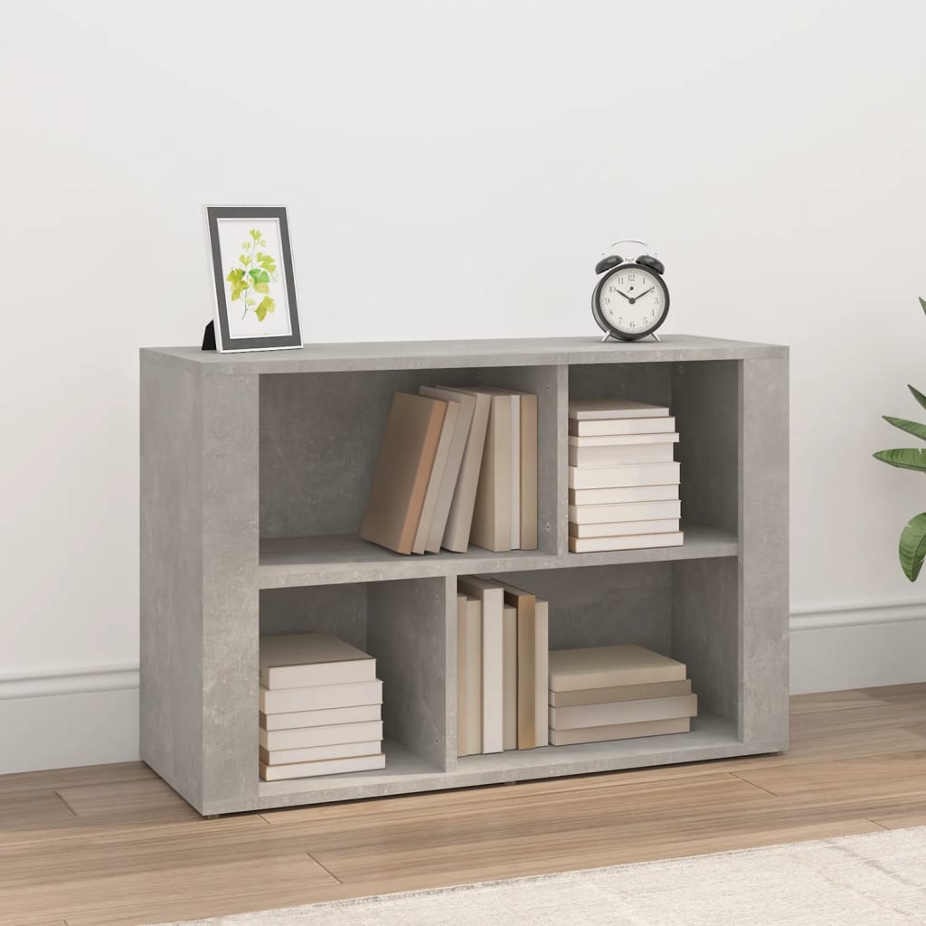 Concrete gray buffet 80x30x54 cm engineering wood