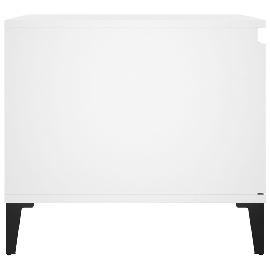 Table basse Blanc 100x50x45 cm Bois d'ingénierie