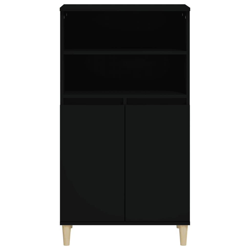 Black upper buffet 60x36x110 cm engineering wood