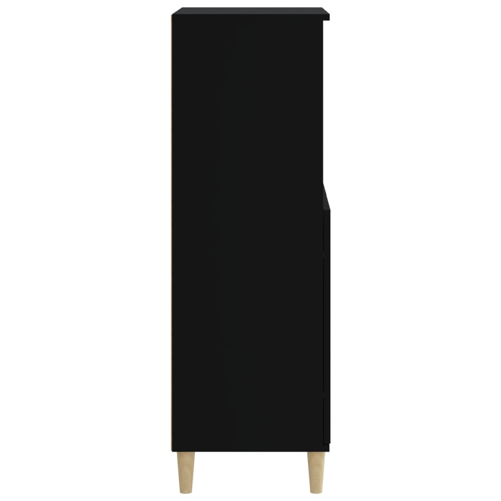 Buffet superiore nero 60x36x110 cm ingegnerista legno