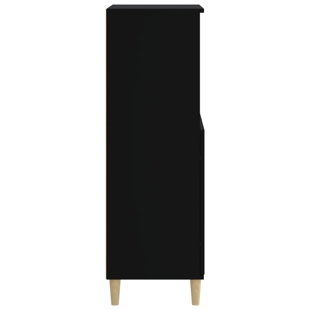 Black upper buffet 60x36x110 cm engineering wood