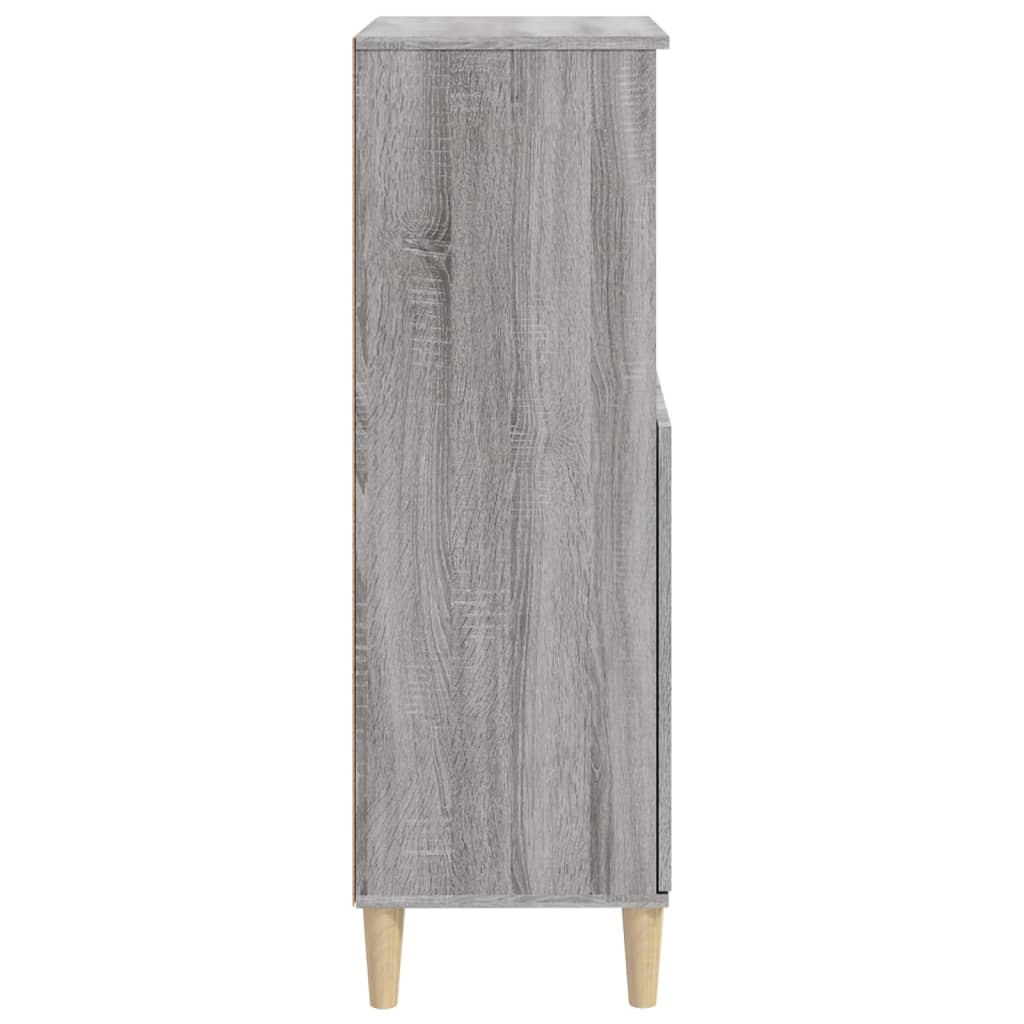 Credenza alta Sonoma grigia 60x36x110 cm MDF