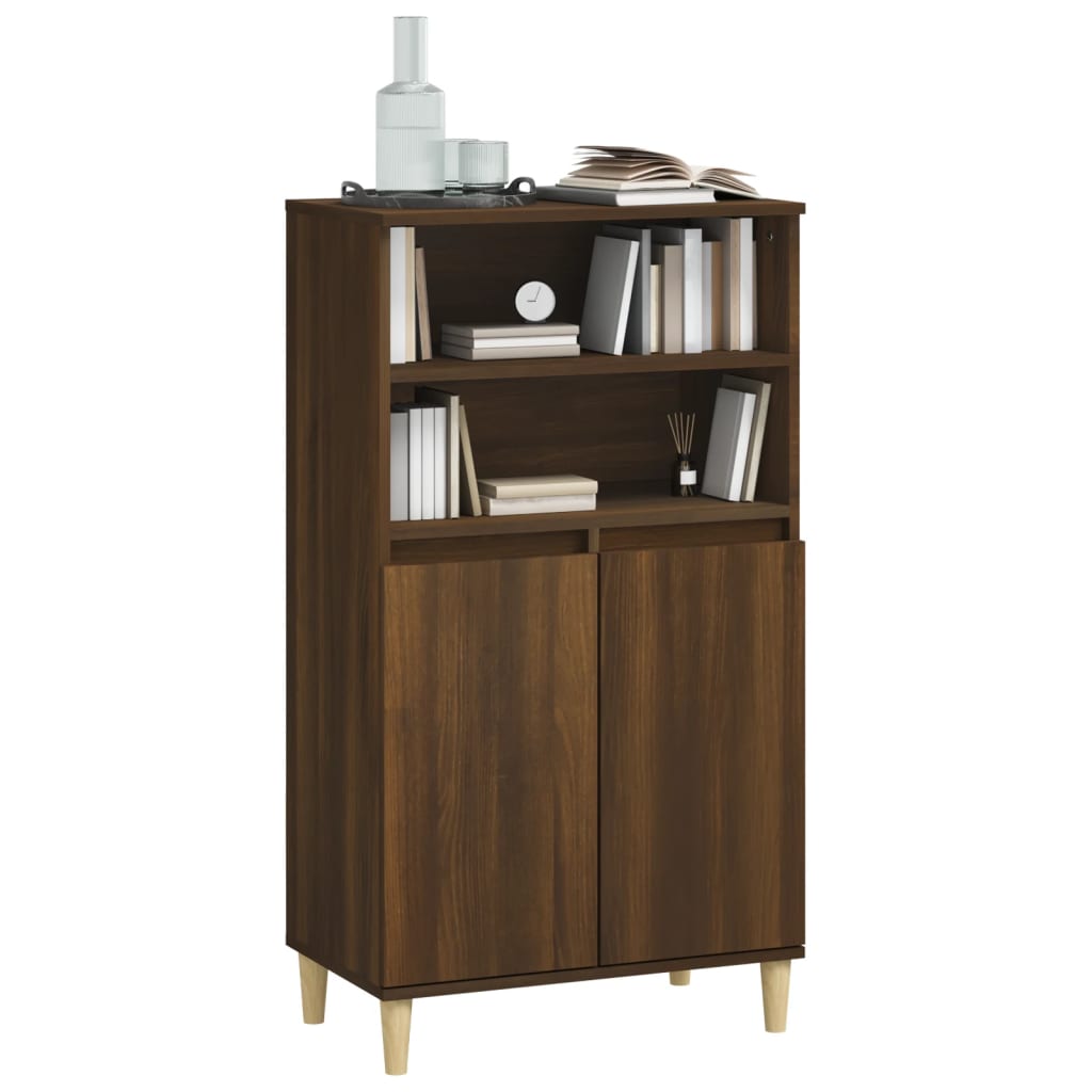 High buffet brown oak 60x36x110 cm Engineering wood