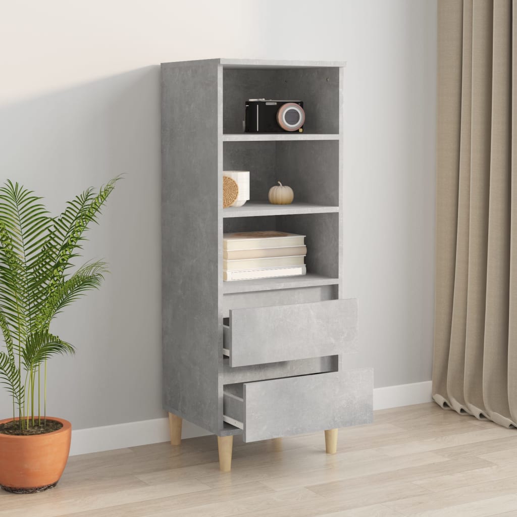 High gray concrete buffet 40x36x110 cm Engineering wood