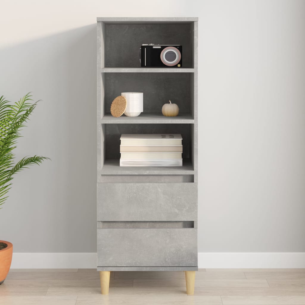 High gray concrete buffet 40x36x110 cm Engineering wood