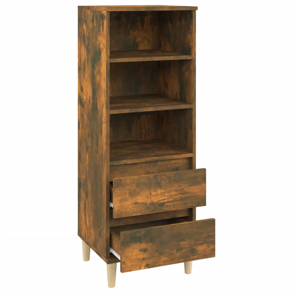 Smoked oak upper buffet 40x36x110 cm Engineering wood