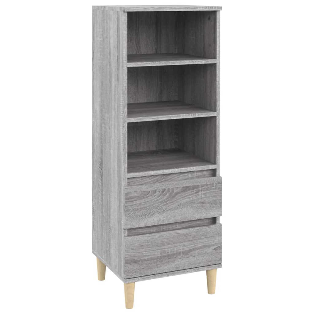 Credenza alta Sonoma grigia 40x36x110 cm MDF