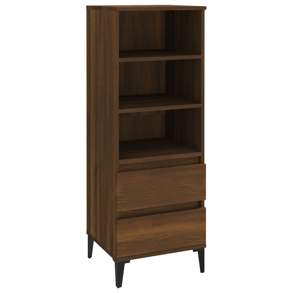 Buffet haut Chêne marron 40x36x110 cm Bois d'ingénierie