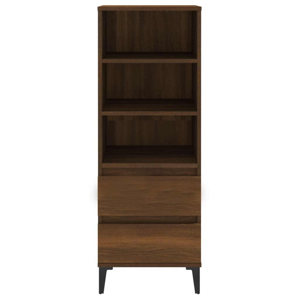 High brown oak buffet 40x36x110 cm engineering wood