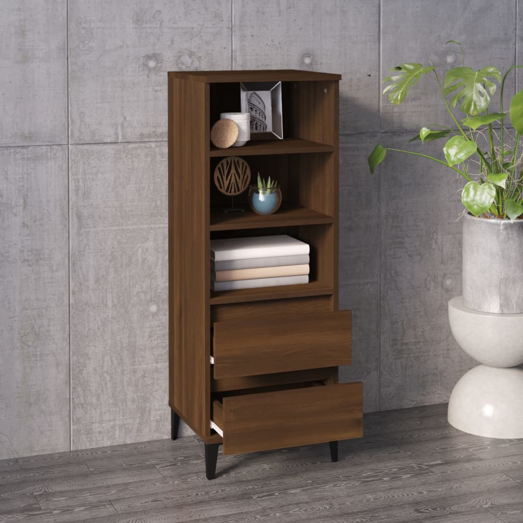 High brown oak buffet 40x36x110 cm engineering wood