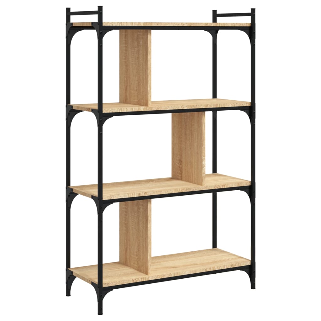 Library with 4 levels Sonoma oak 76x32x123 cm