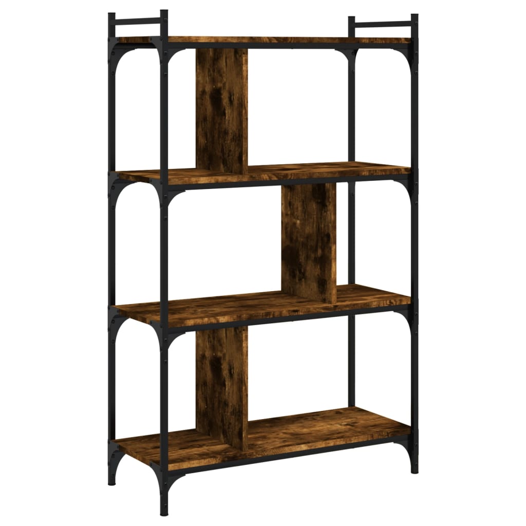 Library 4 levels smoked oak 76x32x123cm engineering wood