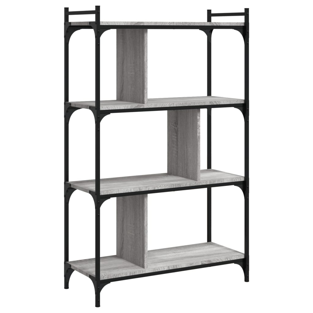 Library at 4 levels Sonoma Gray 76x32x123 cm