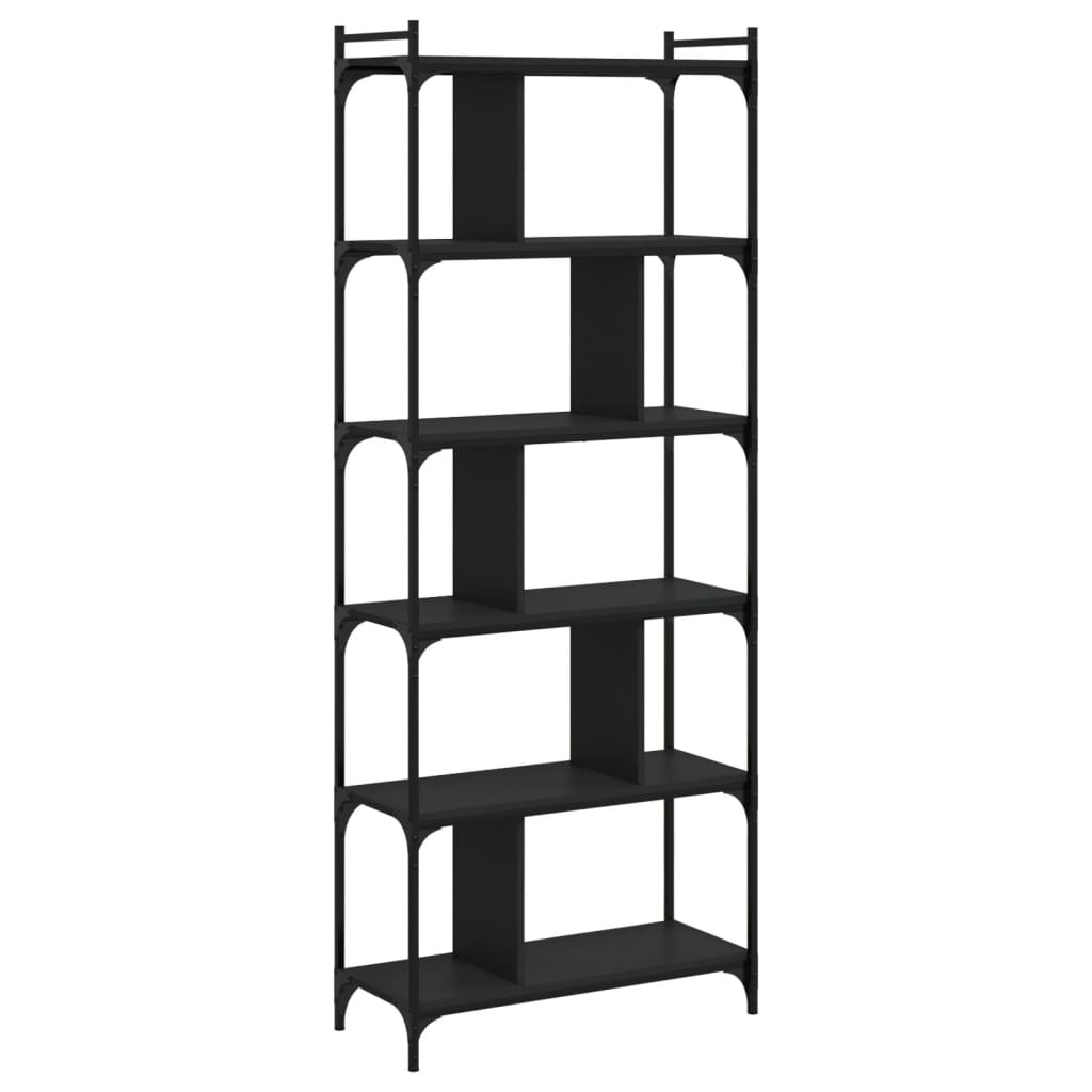 Library 6 Black levels 76x32x192 cm Engineering wood