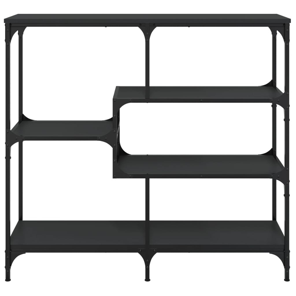 Tabella della console nera 103x32x95 cm ingegnerista legno