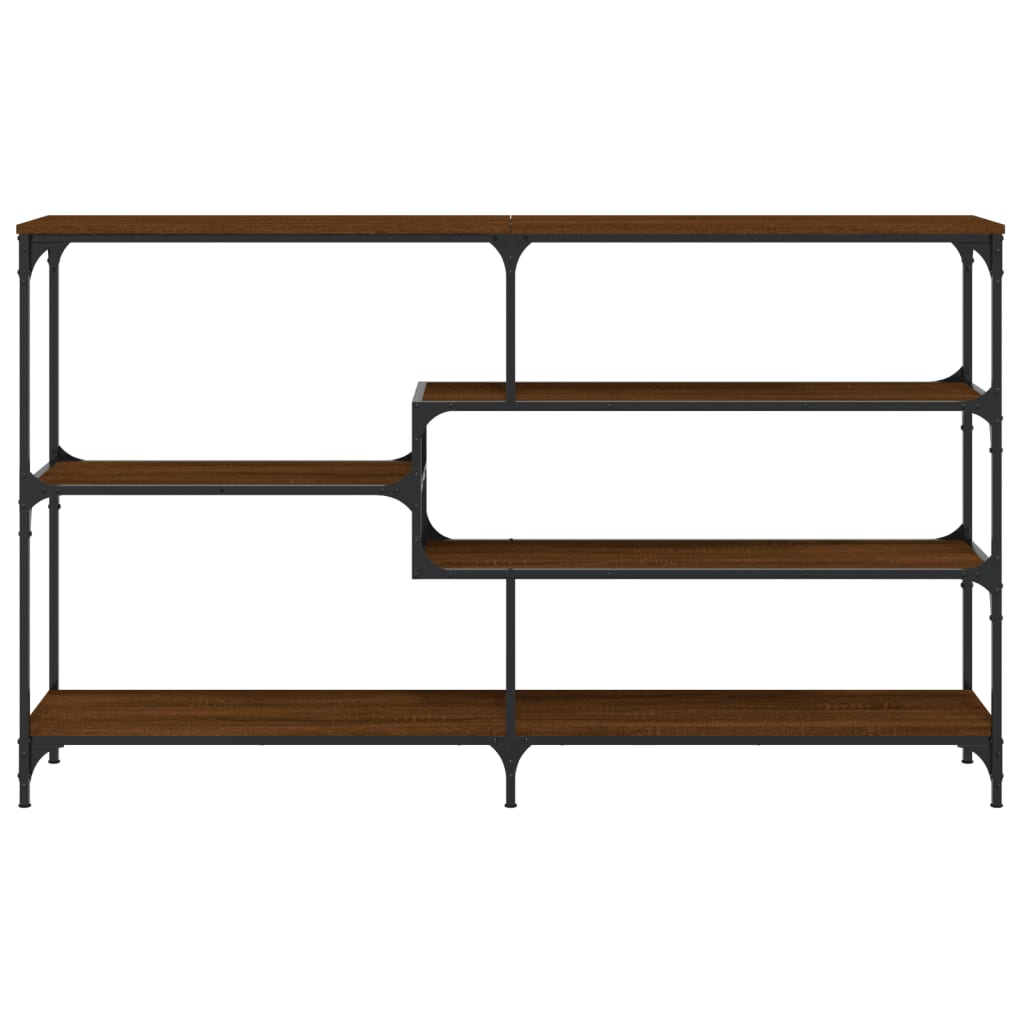 Table console chêne marron 160x32x95 cm bois d'ingénierie
