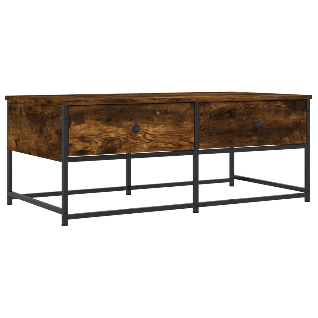 Smoked oak coffee table 100x51x40 cm engineering wood
