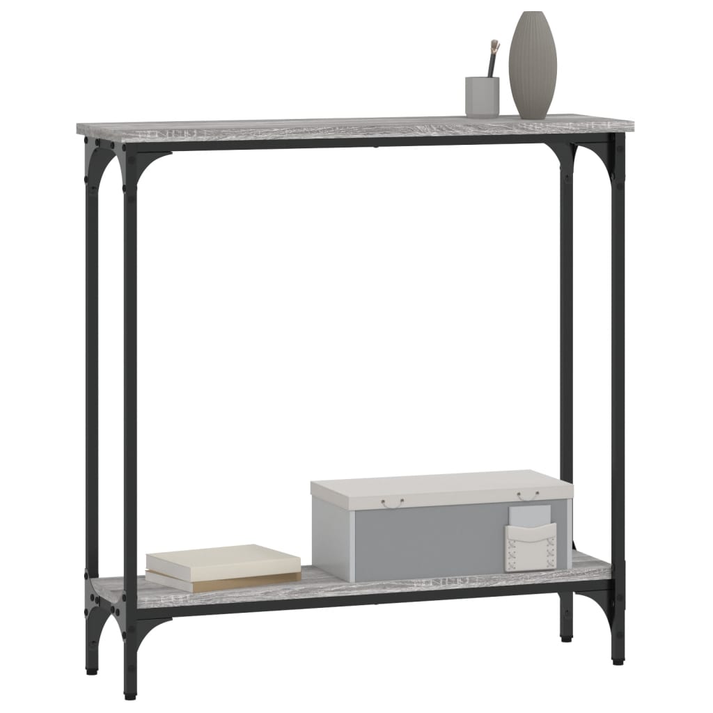 Sonoma gray console table 75x22.5x75 cm engineering wood