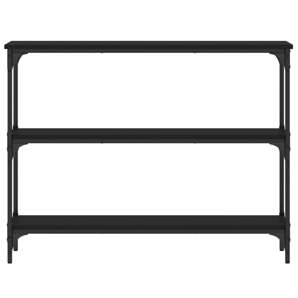 Black console table 100x22.5x75 cm engineering wood