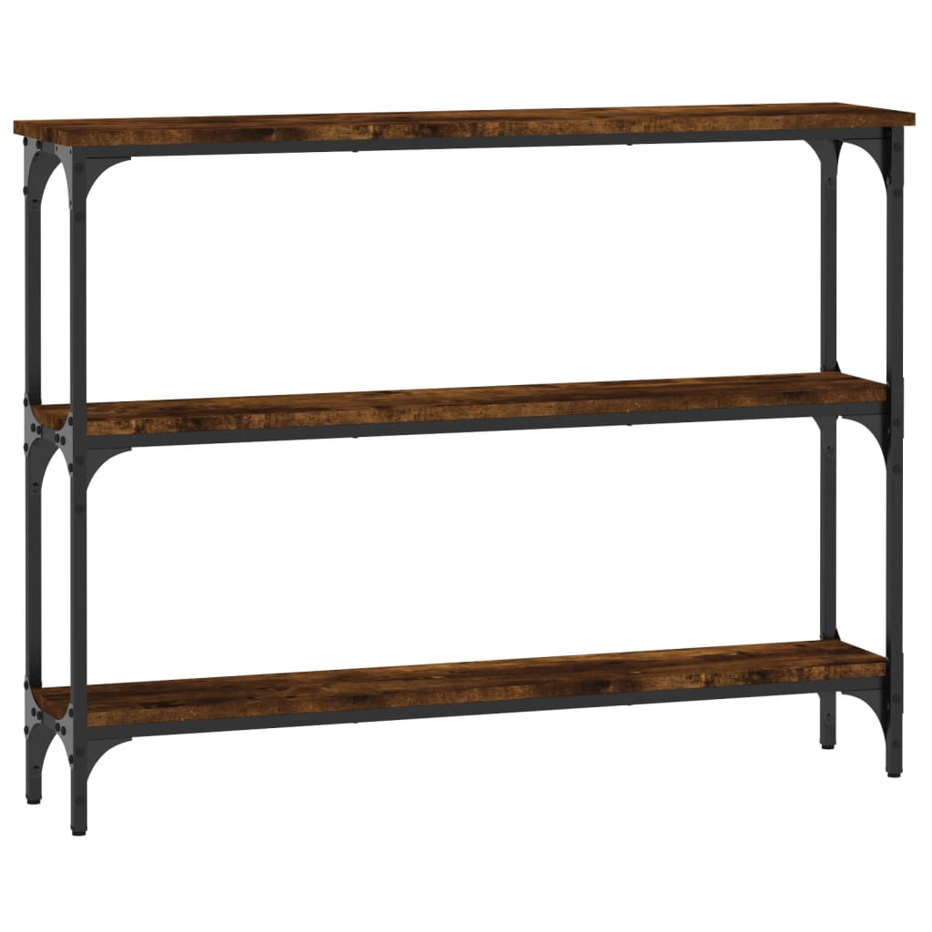 Smoked oak console table 100x22.5x75 cm Engineering wood