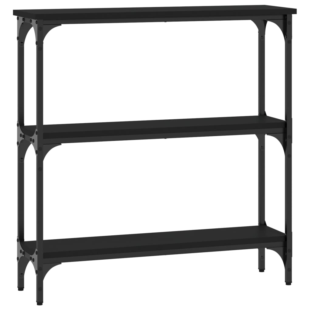 Black console table 75x22.5x75 cm engineering wood