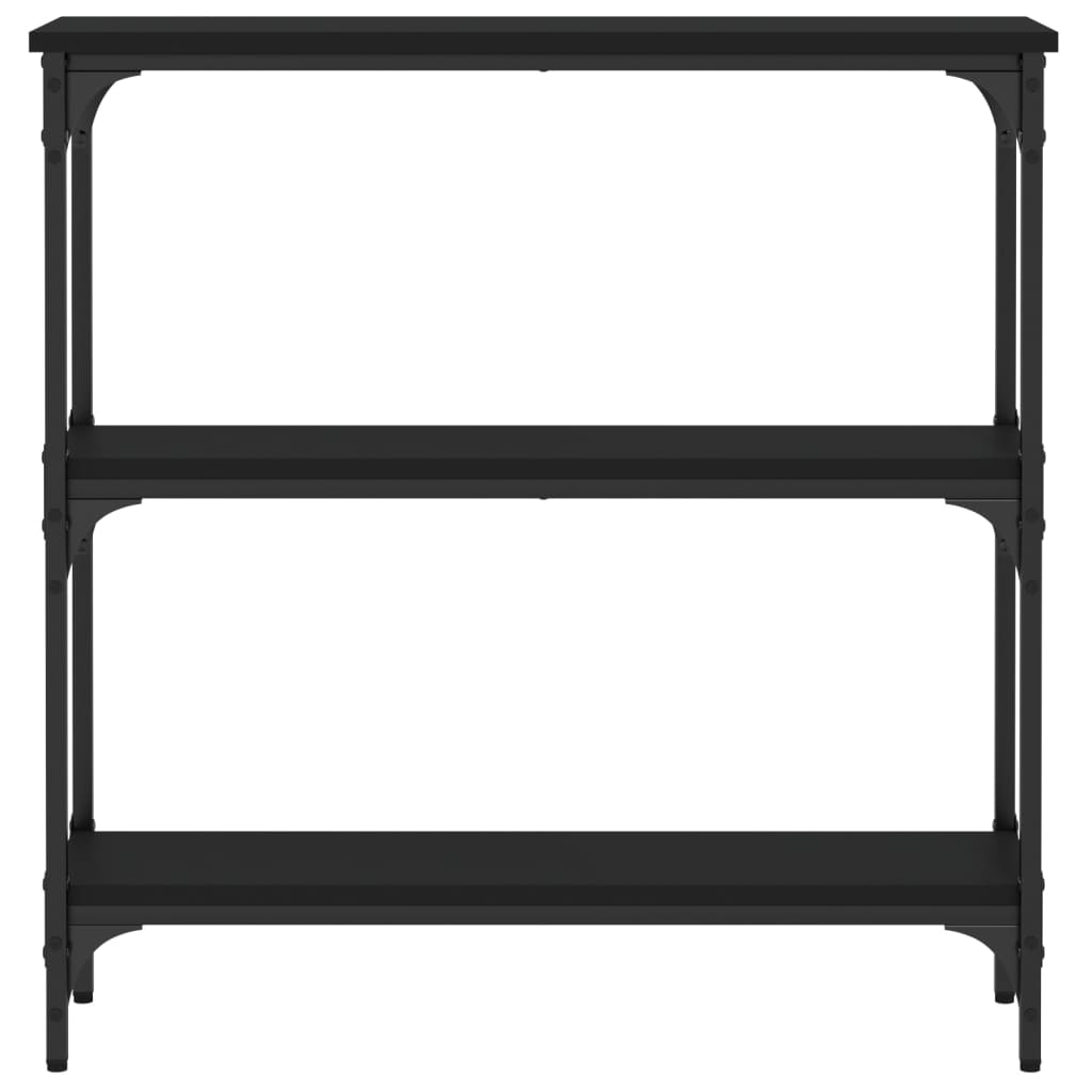 Black console table 75x22.5x75 cm engineering wood