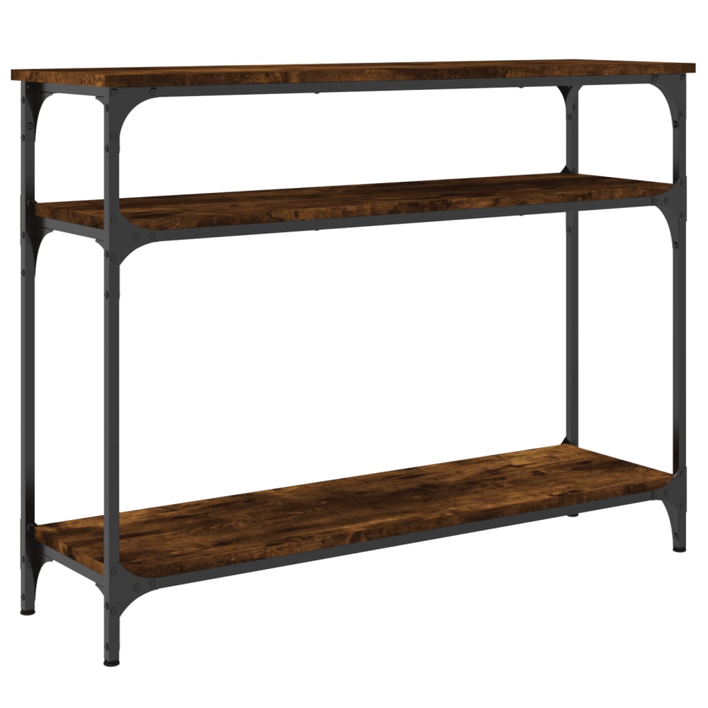 Smoked oak console table 100x29x75 cm Engineering wood
