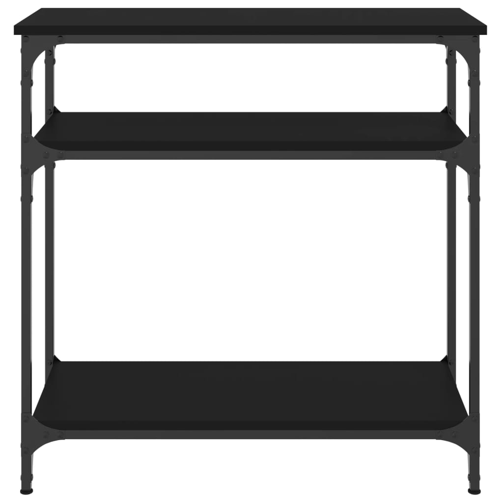 Black console table 75x29x75 cm engineering wood