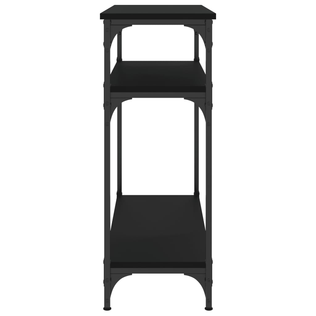 Table console noir 75x29x75 cm bois d'ingénierie